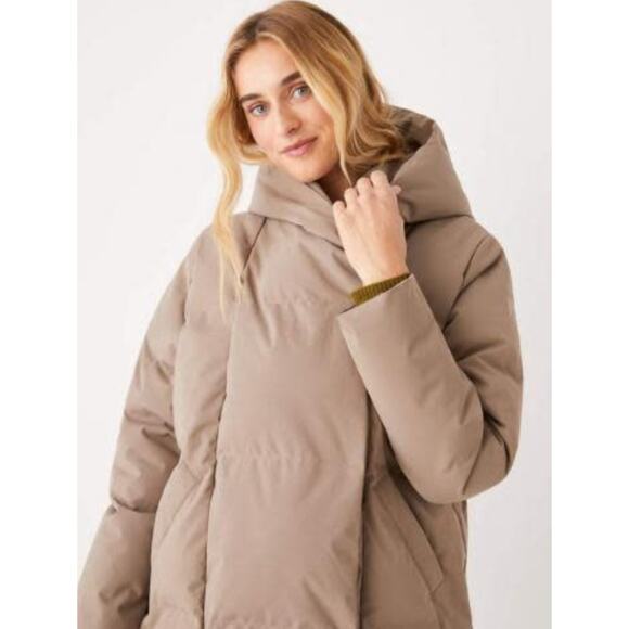 EUC $449 Frank & Oak The Hygge Puffer Coat in Taupe - Picture 2 of 13